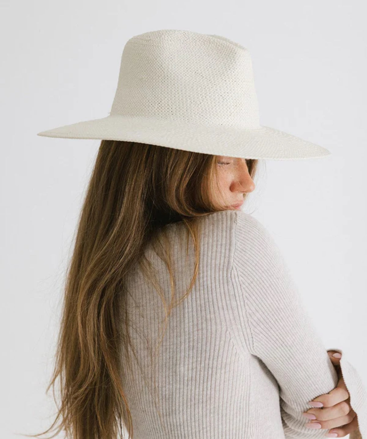 WILLA WIDE BRIM FEDORA WHITE