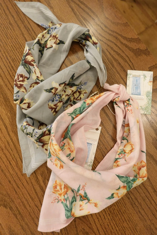 ORCHID FLOWER BANDANA/ SCARF