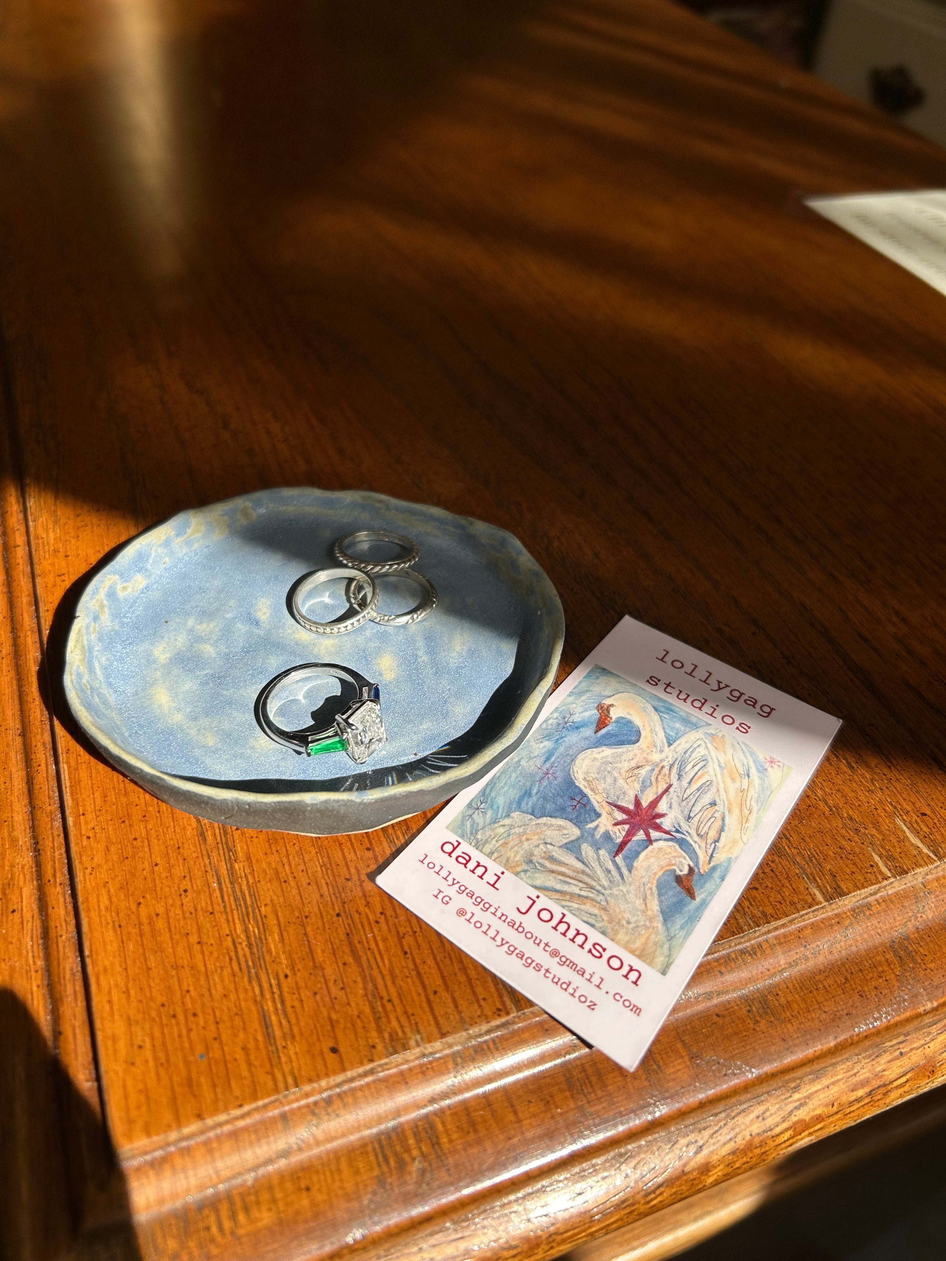 handmade blue trinket ray