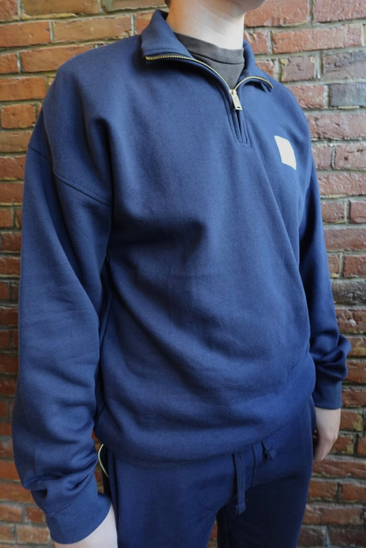 navy men's quarter zip