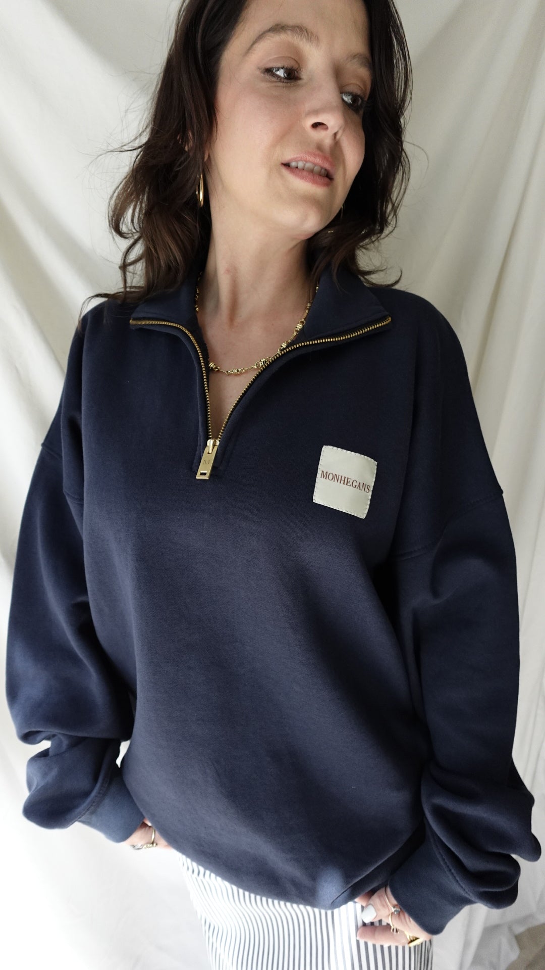 navy quarter zip