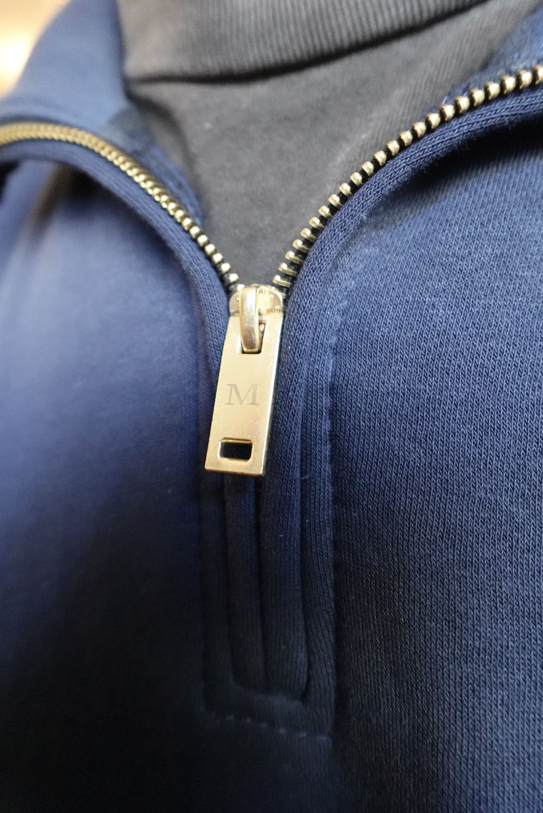 navy quarter zip sweatshirt