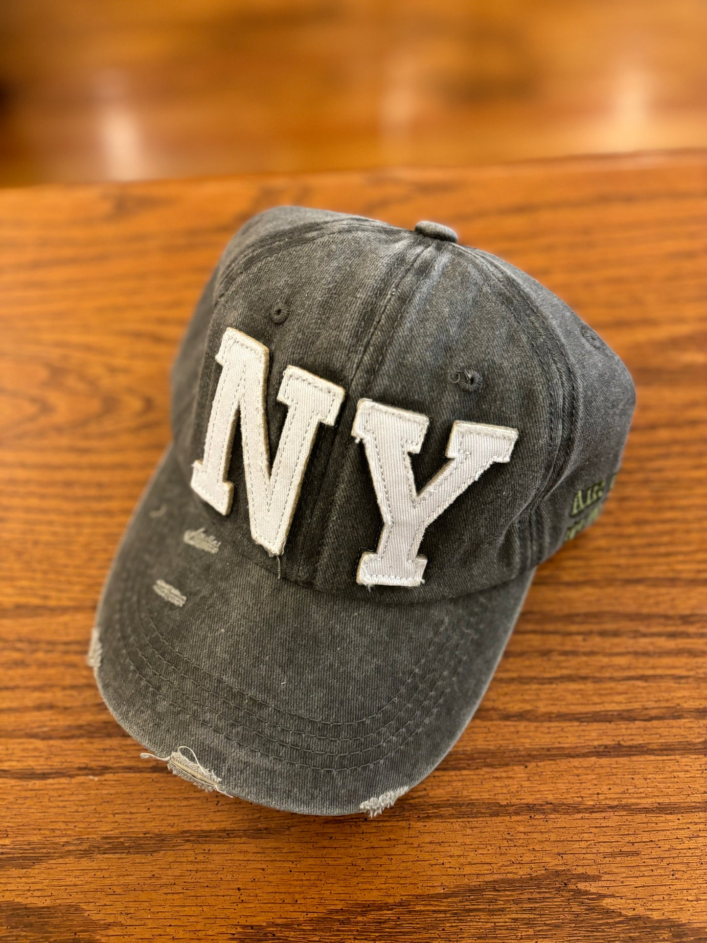 VINTAGE EMBROIDERED AIR FORCE PATCH LETTER NEW YORK UNISEX BASEBALL HAT