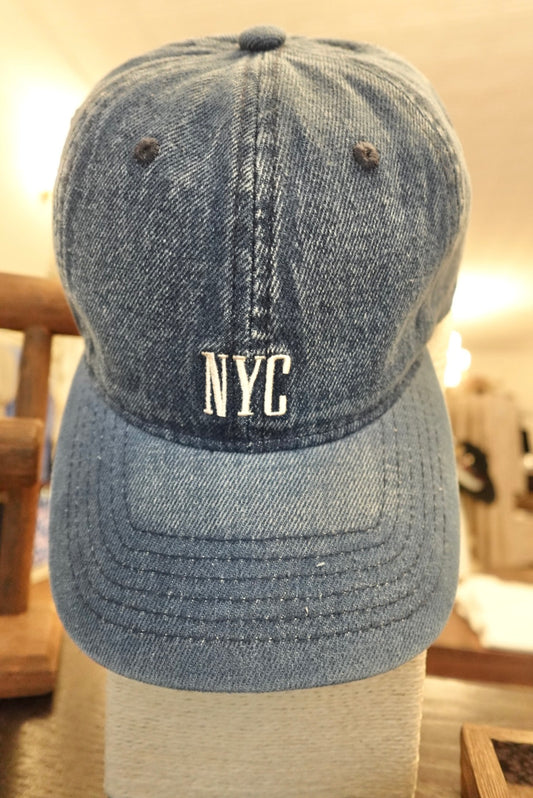 DENIM NYC EMBROIDERED UNISEX BASEBALL HAT