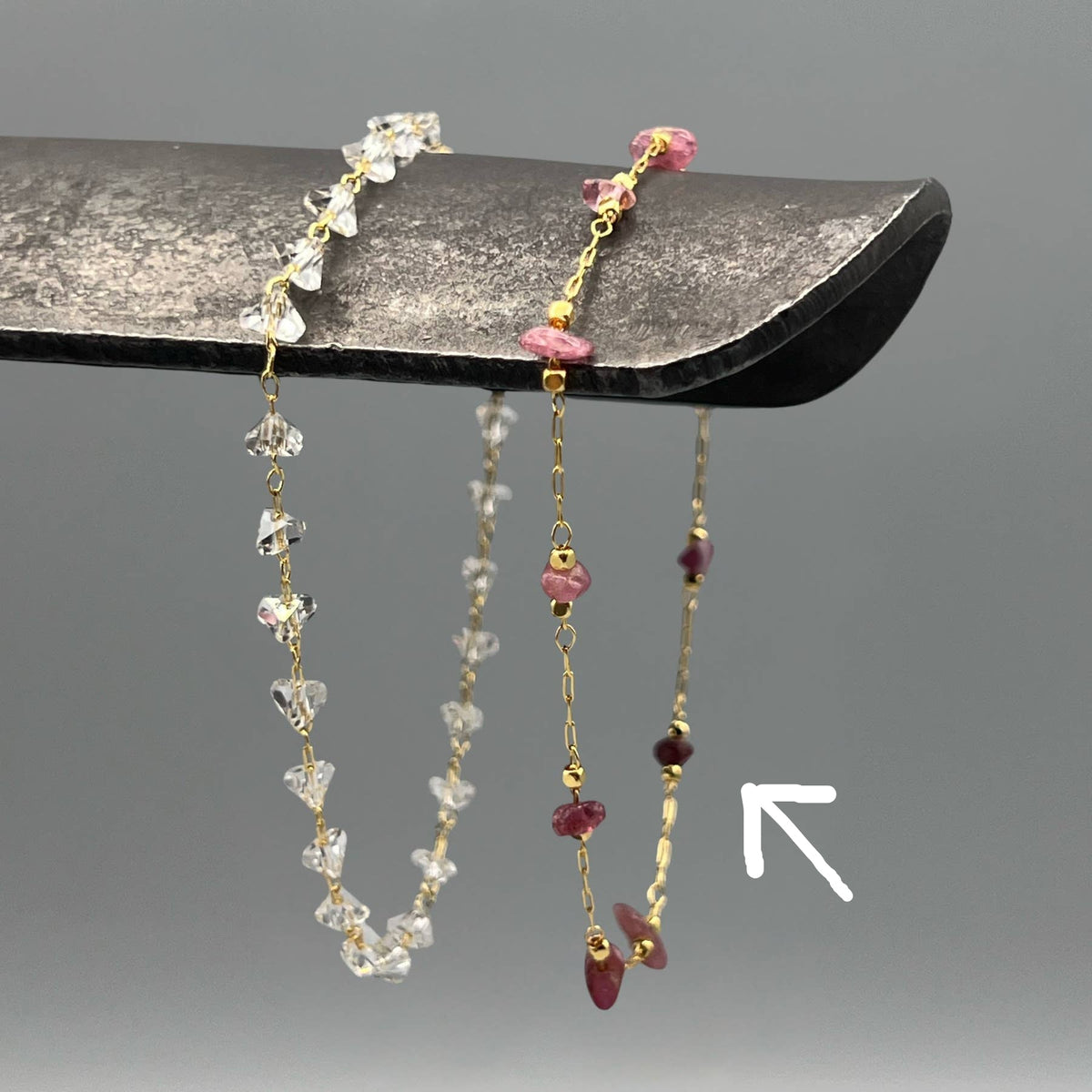 pink tourmaline bracelet, tourmaline bracelet, gold tourmaline bracelet, natural pink tourmaline, pink gemstone bracelet, gemstone bead bracelet, mixed tourmaline bracelet, gold link bracelet, elongated link bracelet, beaded chain bracelet, dainty gold bracelet, delicate bracelet, 14k gold filled bracelet, gold filled bracelet, natural stone bracelet, pink stone jewelry, pink beaded bracelet, everyday bracelet, bracelet stack, stacking bracelet, layering bracelet, adjustable bracelet, demi fine jewelry, gol