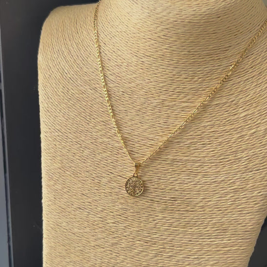 saint cross gold 14k necklace
