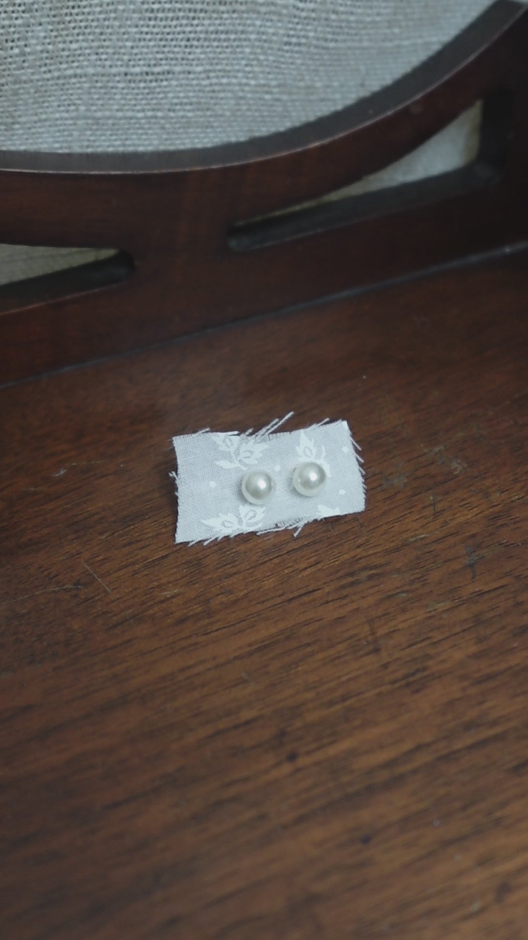 classic gold pearl stud earrings