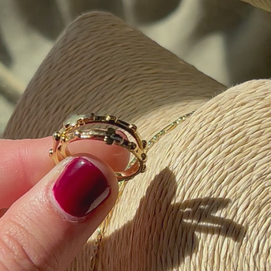 stacked gold rings non tarnish