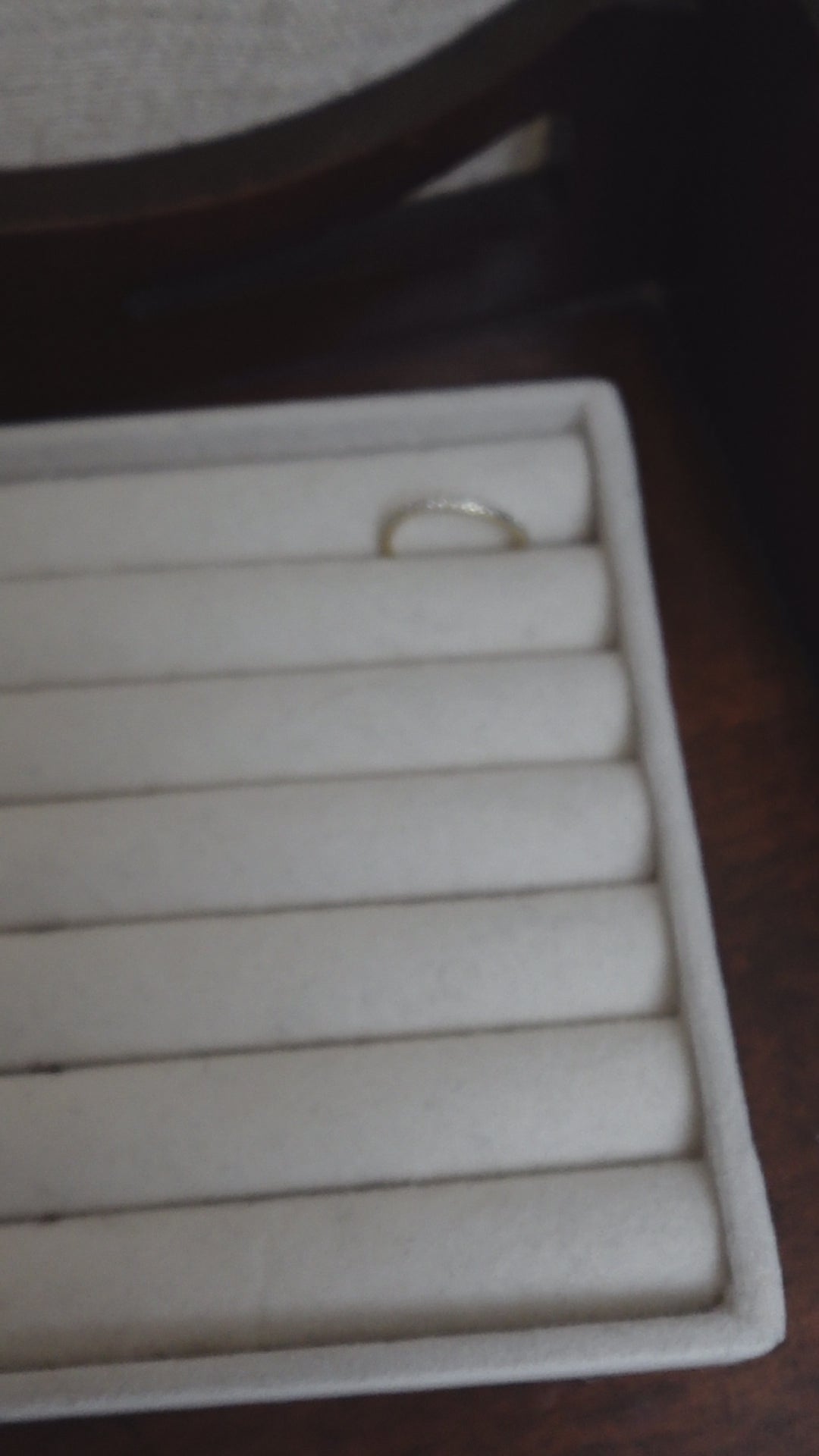 gold curved diamond ring non tarnish