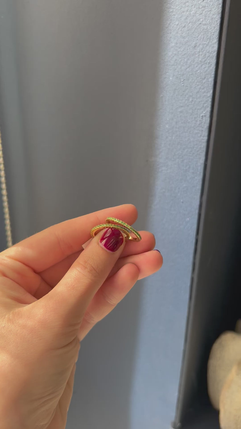 two dainty 14k GF rings