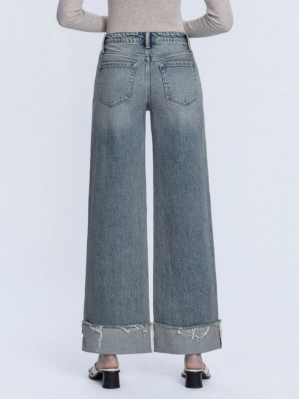 relaxed fit jeans, comfort stretch denim, vintage wash jeans, tinted wash jeans, raw hem jeans, raw cuff jeans,