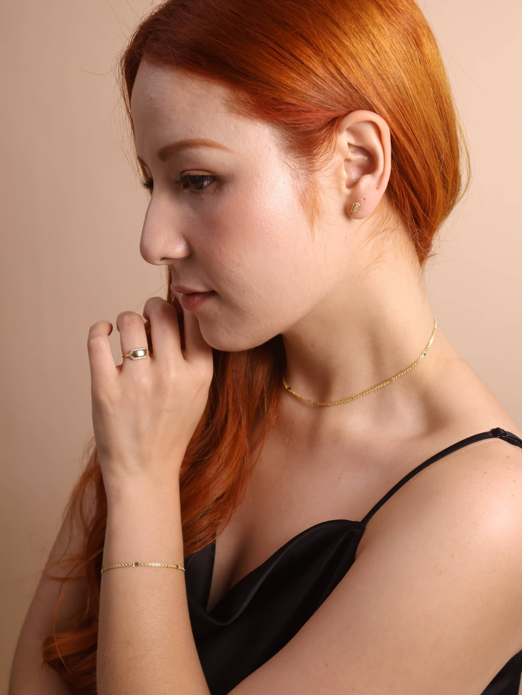 subtle sparkle necklace, classic gold necklace, timeless gold jewelry, versatile gold necklace, gold filled jewelry,