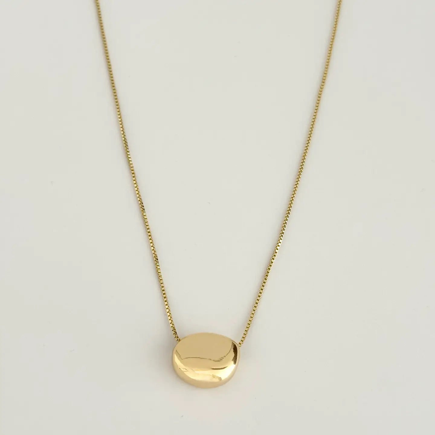 timeless necklace, elevated basics, capsule wardrobe jewelry, organic shape jewelry, polished gold necklace, gift for her