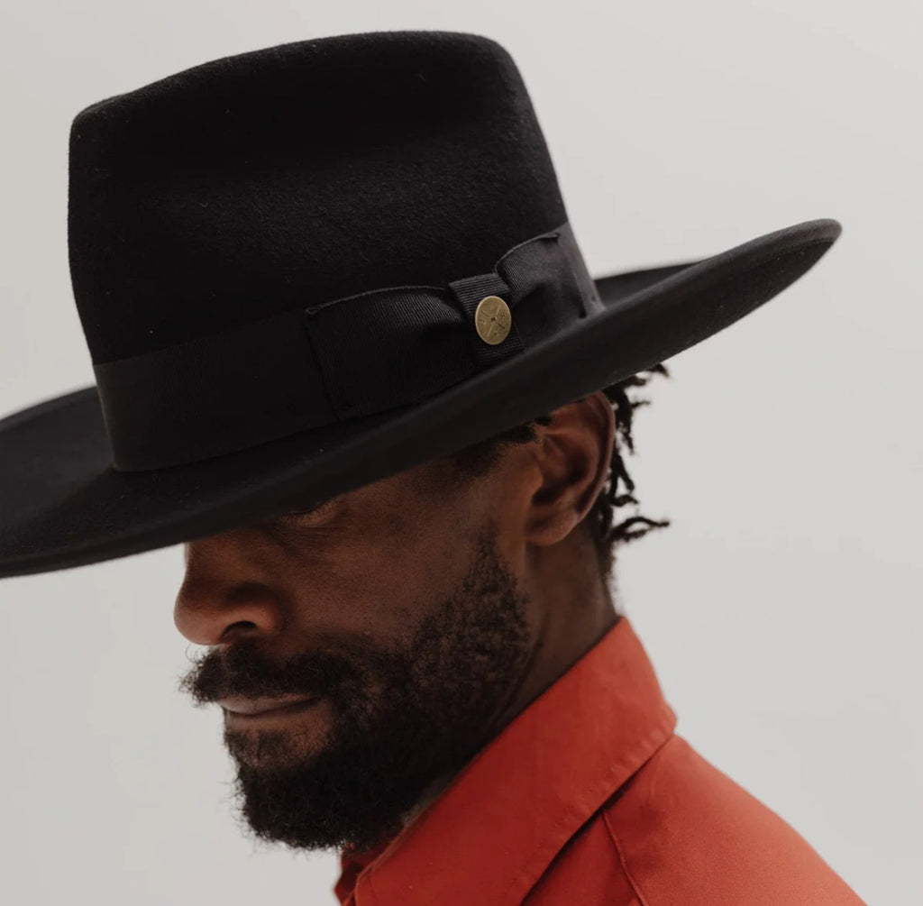 wide brimmed fedora men's