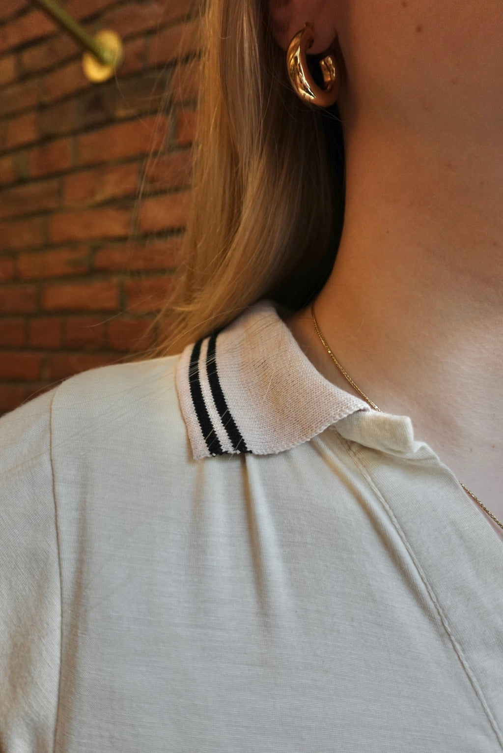 women's black polo shirt long sleeve