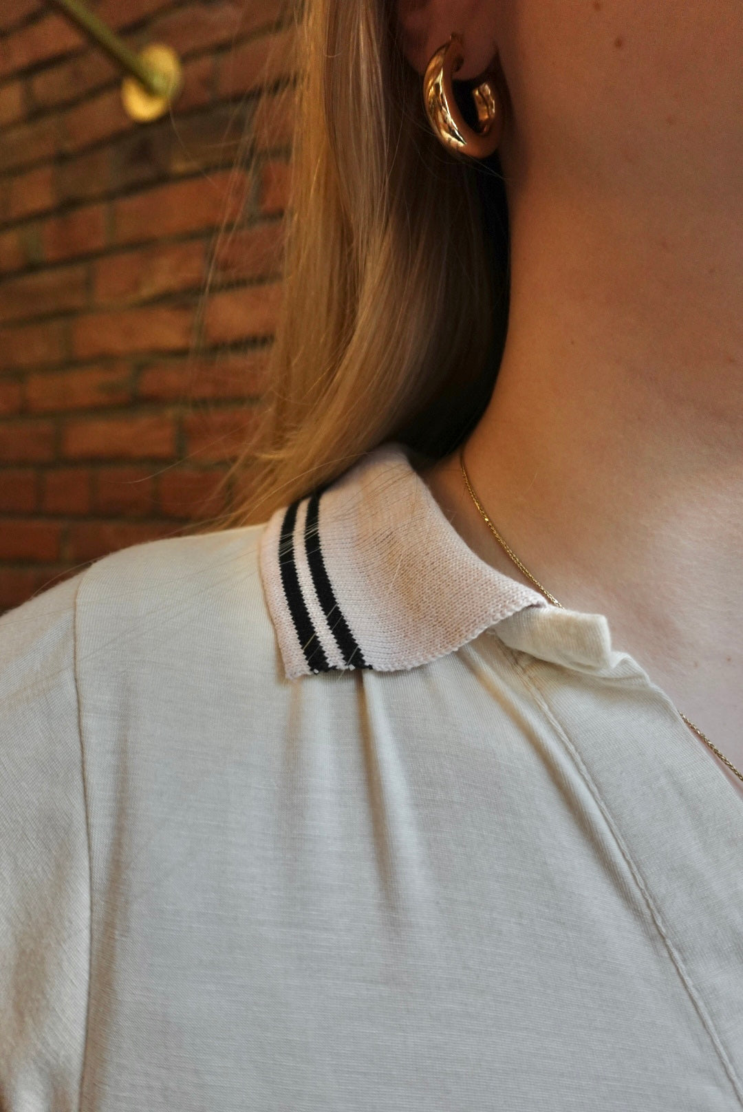 women's black polo shirt long sleeve