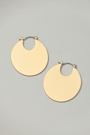 THIN GOLD DISK EARRINGS